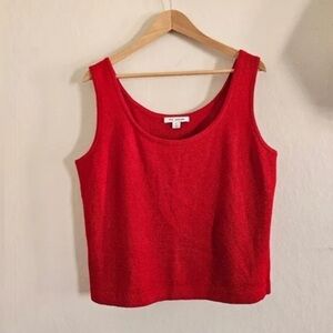 St. John- NWT Red Knit Scoop Neck Tank Top